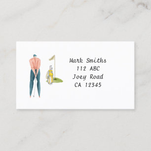 Golfer is golfing  business card