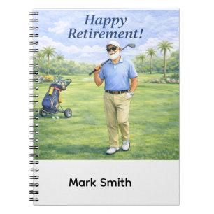 Golfer is relaxing in golf course retirement  notebook