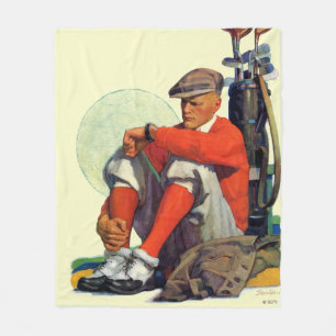 Golfer Kept Waiting Fleece Blanket