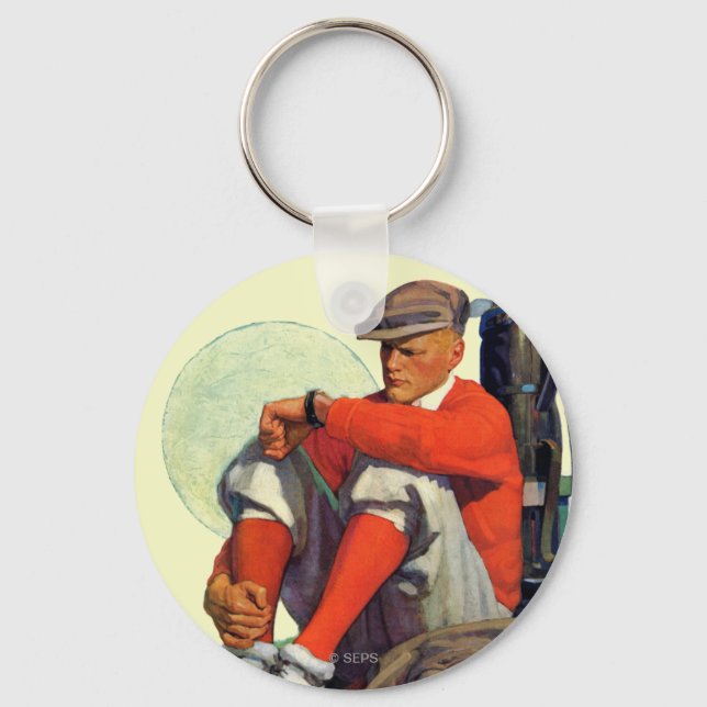Golfer Kept Waiting Key Ring (Front)