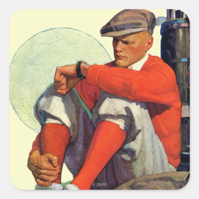 Golfer Kept Waiting Square Sticker (Front)