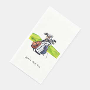 Golfer  Let's Par Tee for Party     Napkin