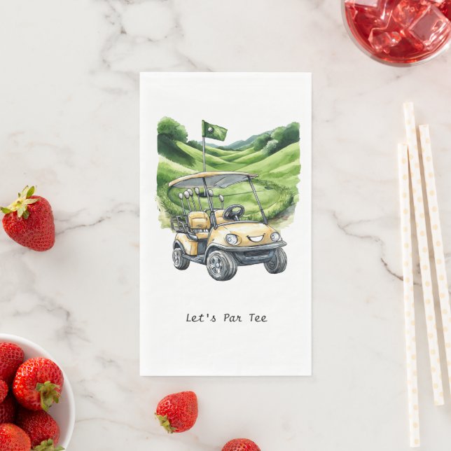 Golfer Let's Par Tee for Party     Napkin (Insitu)