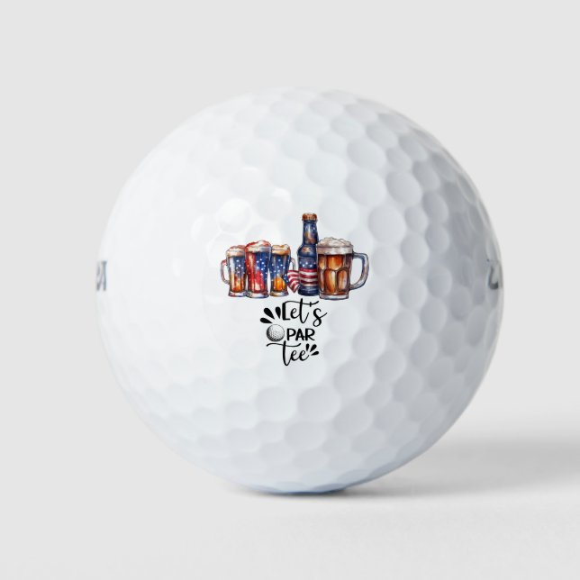 Golfer Let's Par Tee with Beer Golf Balls (Front)