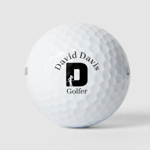 Golfer Letter D Golf Balls