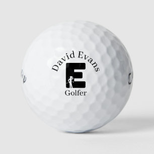 Golfer Letter E Golf Balls