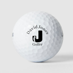 Golfer Letter J Golf Balls
