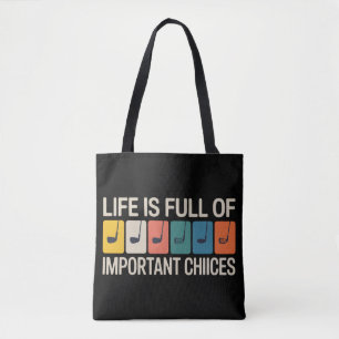 Golfer Life is Full of Important Choices Golf Tote Bag