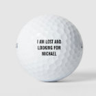 Golfer Lost Ball Custom Name Golf Ball