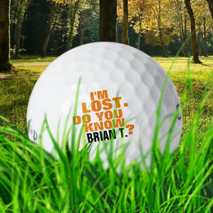 golfer lost-ball golf ball with name