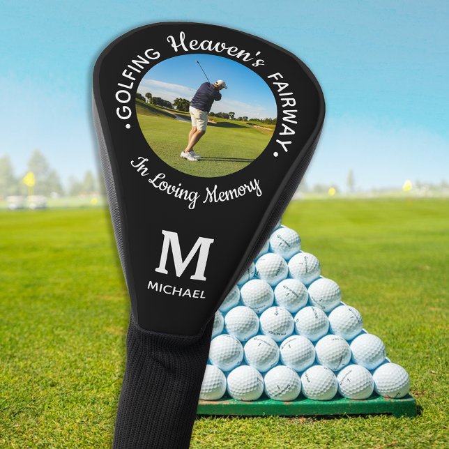 Golfer Memorial Golfing Heaven's Fairway Photo Golf Head Cover (Creator Uploaded)