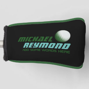 golfer name logo golf head cover