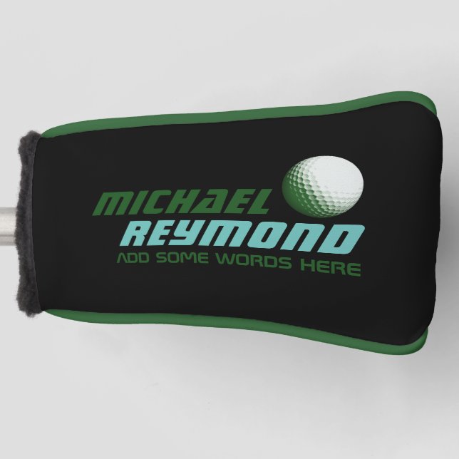 golfer name logo golf head cover (Front)