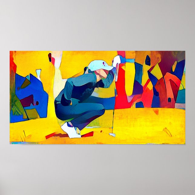 Golfer - Original Golf Art Print (Front)