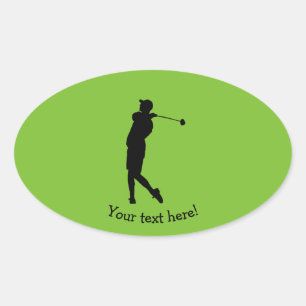 Golfer Oval Sticker