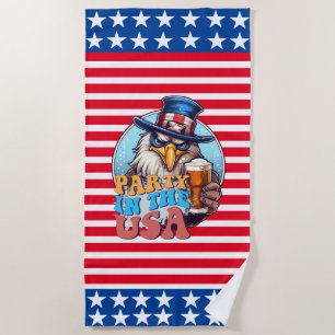 GOLFER Party In the USA Flag Towel