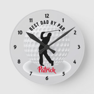 Golfer Personalised Golf Round Clock