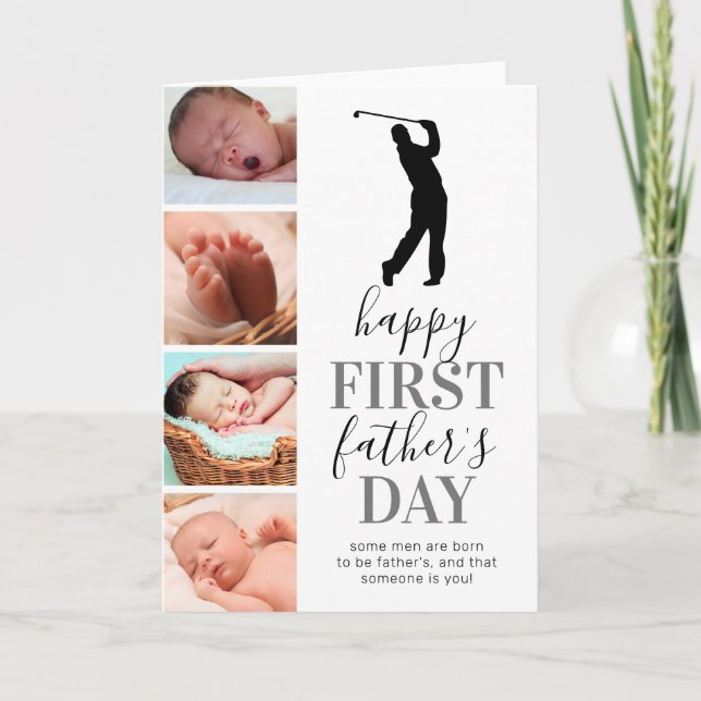 Golfer Photo New Father's Day Card (Front)