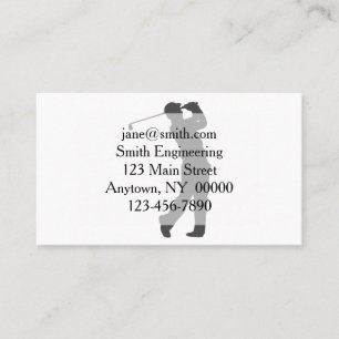 Golfer  player  silhouette business card