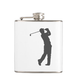 Golfer  player  silhouette hip flask