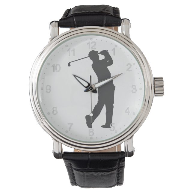 Golfer  player  silhouette watch (Front)