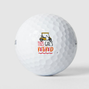 Golfer retirement theme  golf balls