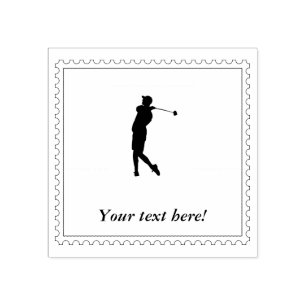 Golfer Rubber Stamp