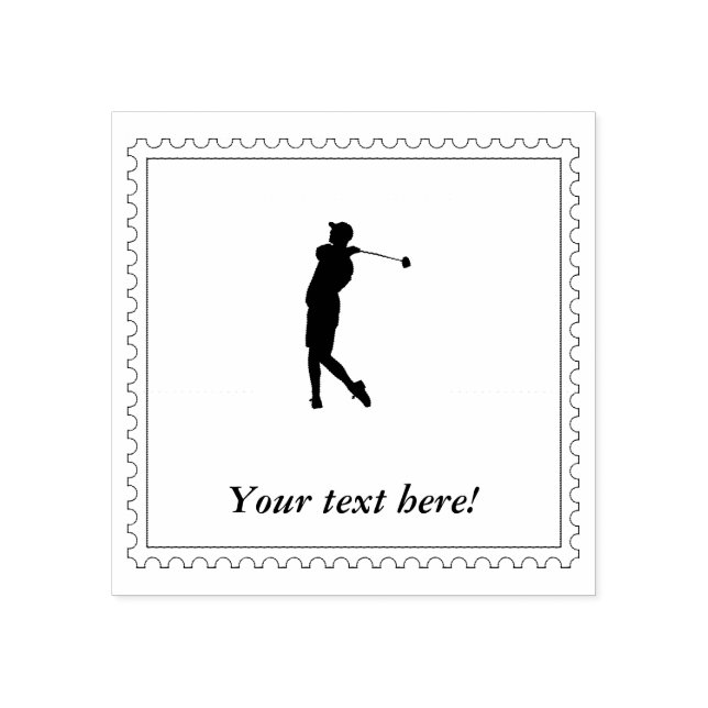 Golfer Rubber Stamp (Imprint)