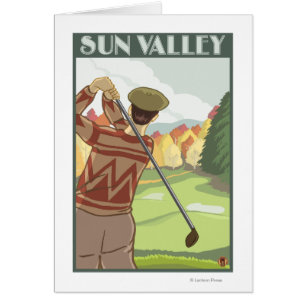 Golfer Scene - Sun Valley, Idaho