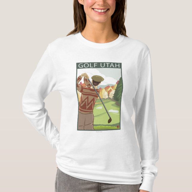 Golfer SceneUtah T-Shirt (Front)