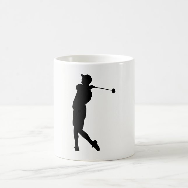 Golfer Silhouette Coffee Mug (Center)