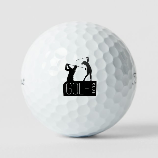 golfer silhouette golf balls (Front)