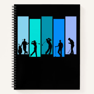 Golfer Silhouette Notebook