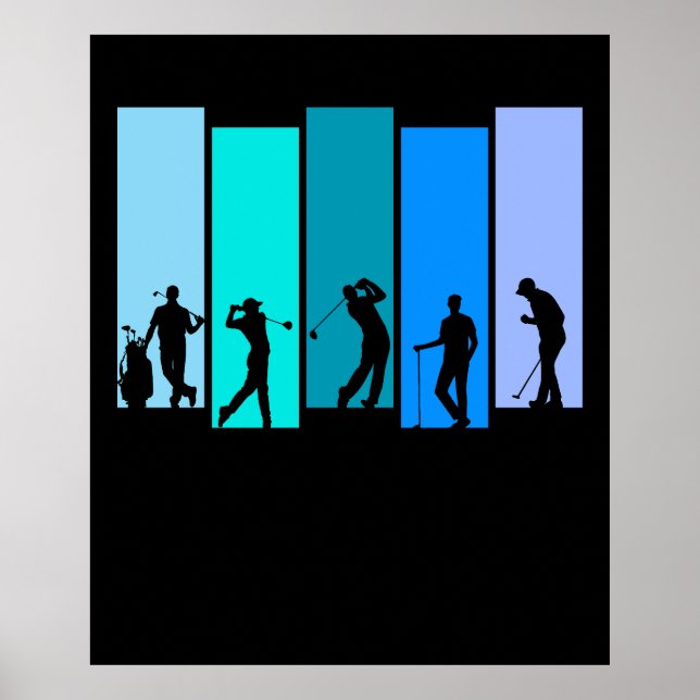 Golfer Silhouette Poster (Front)
