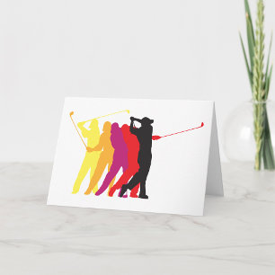 Golfer Silhouettes Card