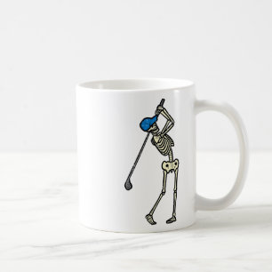 Golfer Skeleton Golf Player Halloween Costume Men Coffee Mug