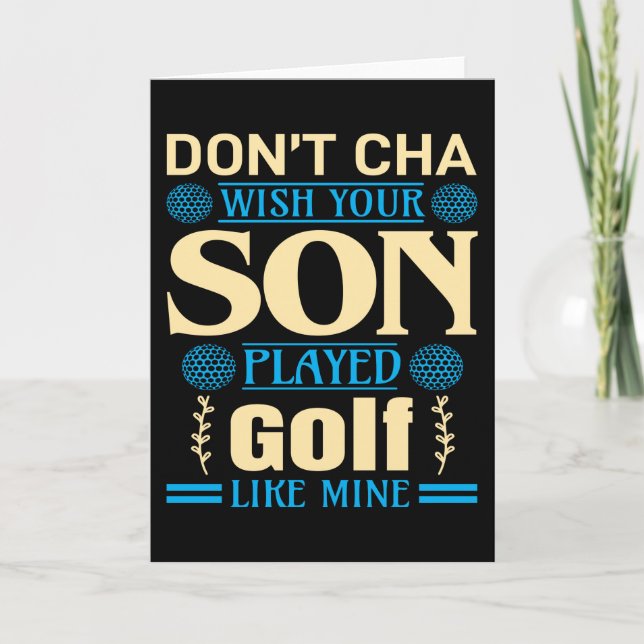 Golfer Son Saying Card (Front)