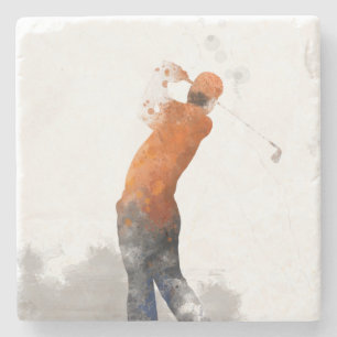 GOLFER - Stone Coaster