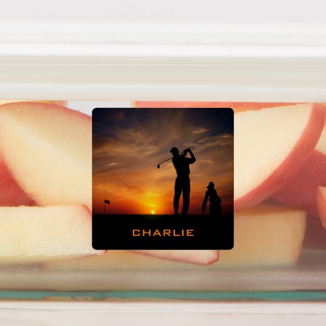 Golfer Sunset custom name (Affixed)