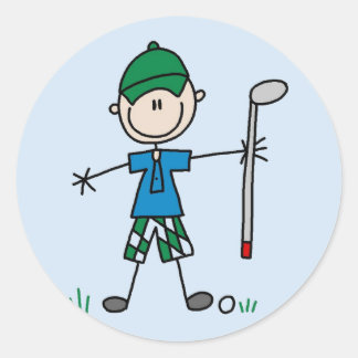Golfer Tshirts and Gifts Classic Round Sticker