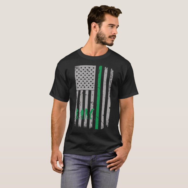 Golfer U.S. Flag T-Shirt (Front Full)
