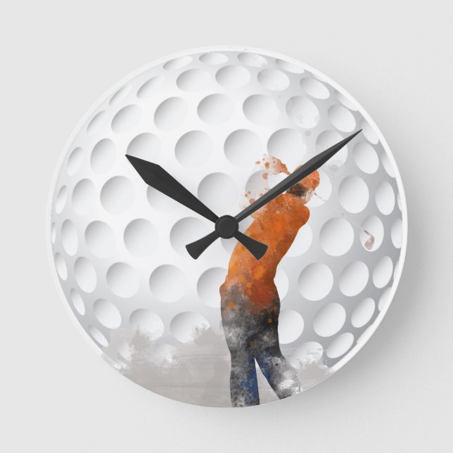 GOLFER - Wall Clock (Front)