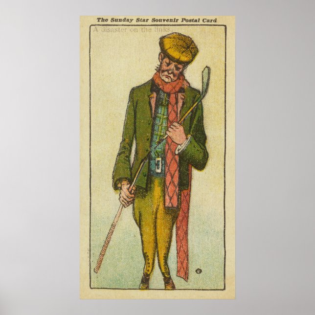 Golfer Who Had a Disaster on the Links Poster (Front)