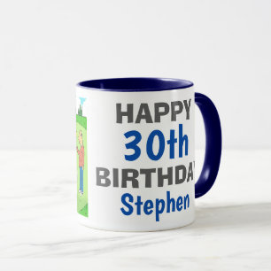 Golfer with a Missed Putt, Birthday Mug