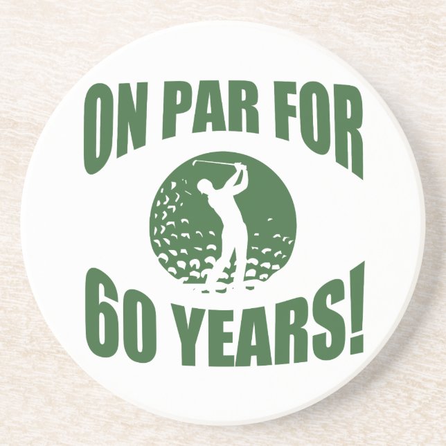 Golfer's 60th Birthday Coaster (Front)