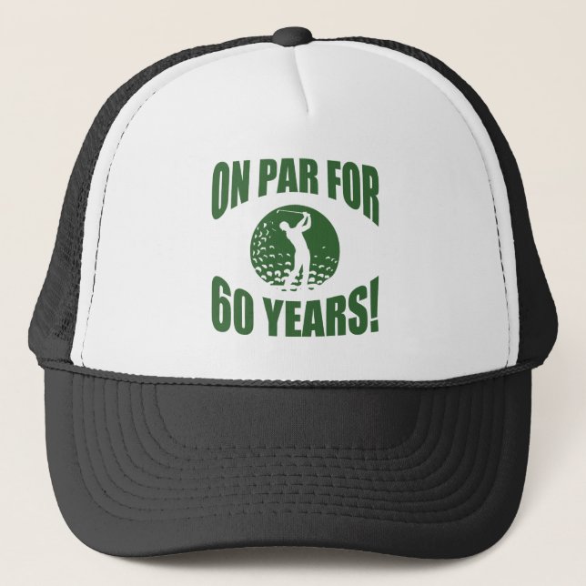 Golfer's 60th Birthday Trucker Hat (Front)