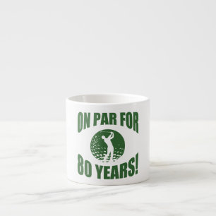 Golfer's 80th Birthday Espresso Cup
