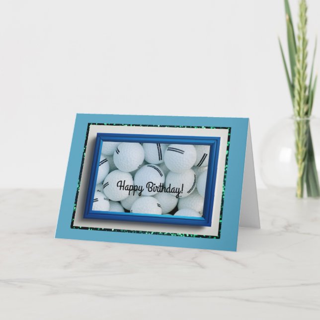 Golfer's Card, 5" x 7" Folded Birthday Card (Front)