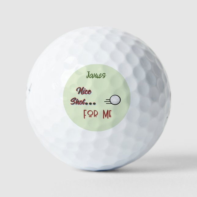 Golfer's Gift -Name/ Initial  Golf Balls  (Front)