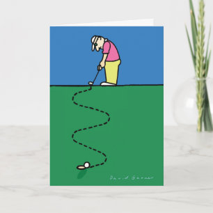 Golfers greeting card
